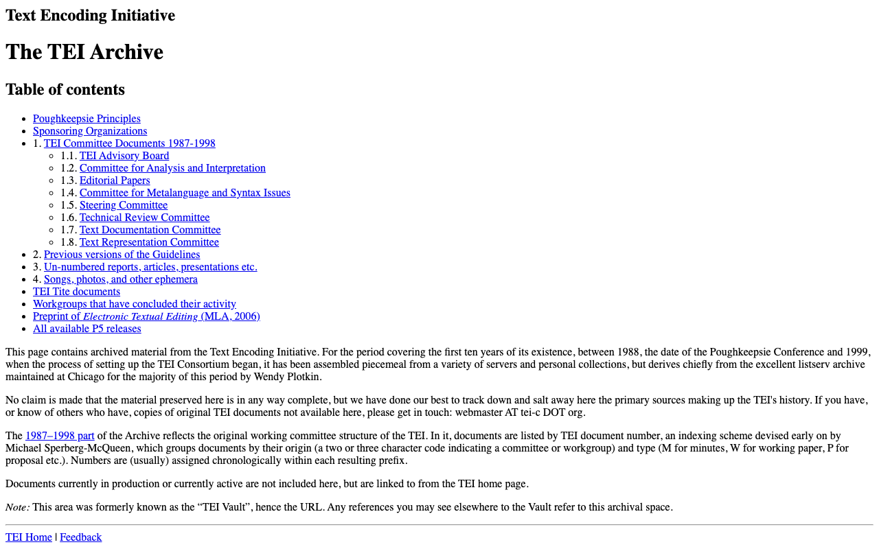 （機械翻訳）The TEI Archive