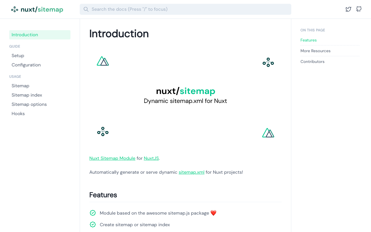 Nuxt3でサイトマップを作成する