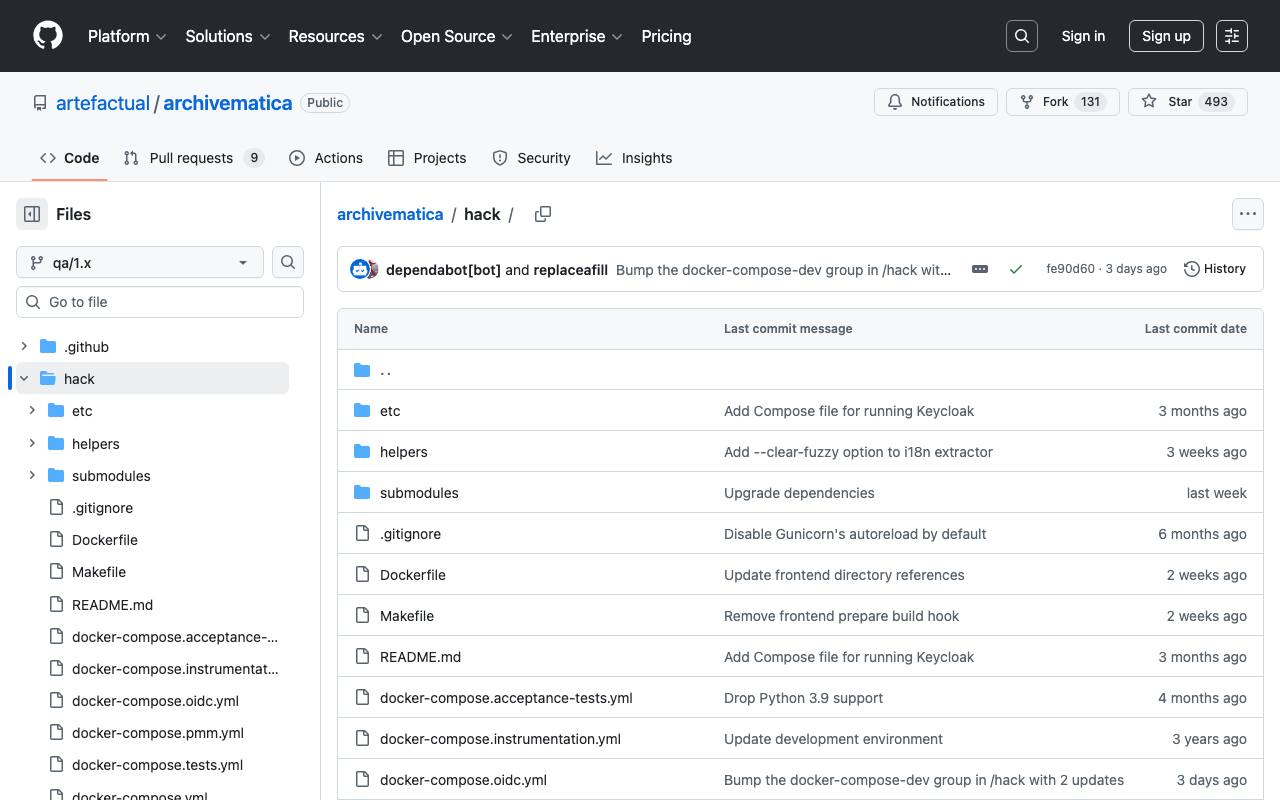 ArchivematicaをDockerで起動する