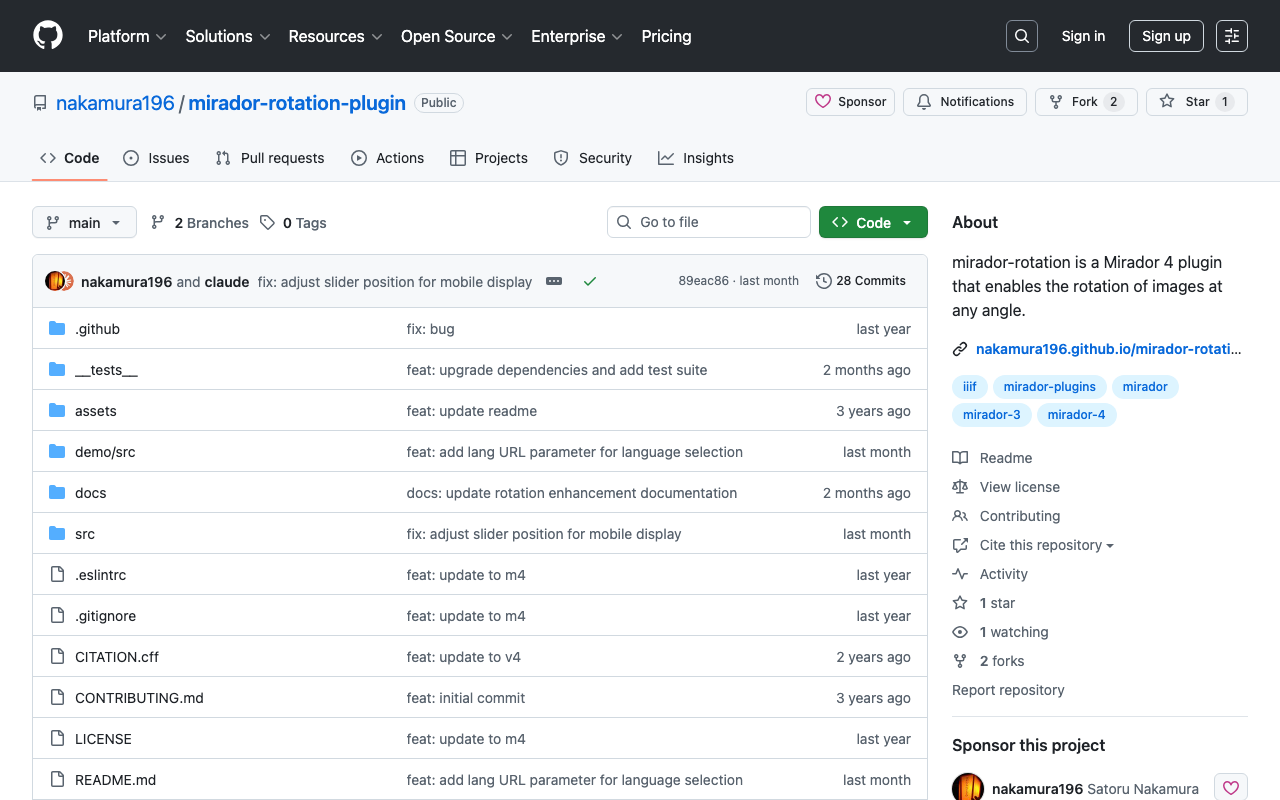 Developing and Publishing a Rotation Plugin for Mirador 4 on npm