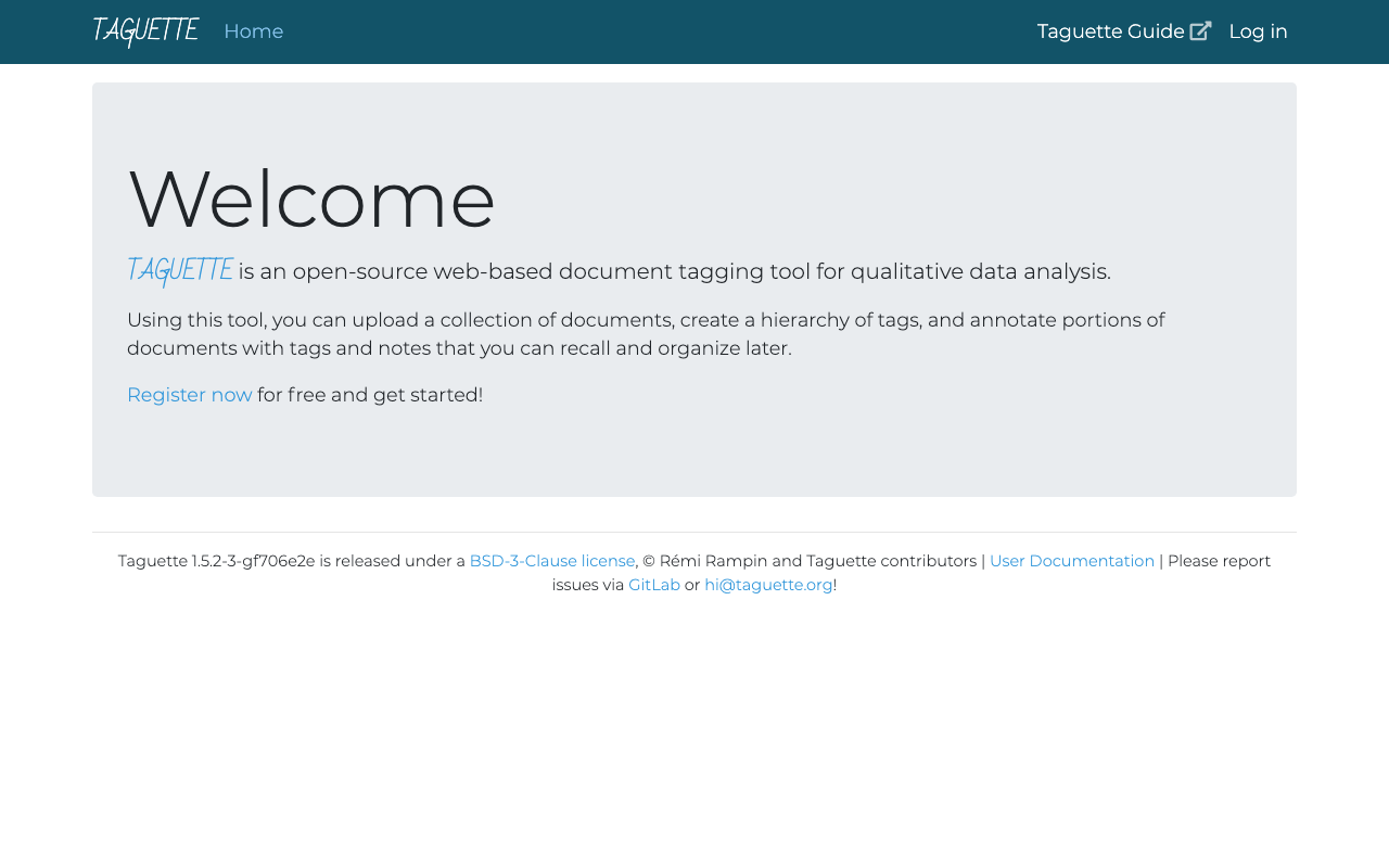 Taguette: A Free Open-Source Qualitative Data Analysis Tool