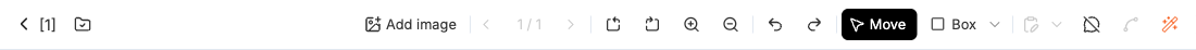 The toolbar at the top of the canvas (enlarged)