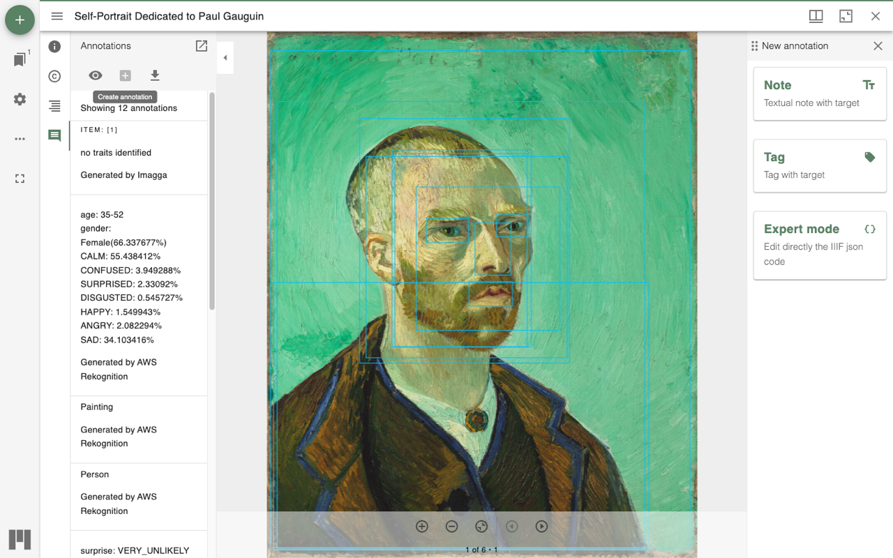 Right after Create annotation. The three templates Note / Tag / Expert mode