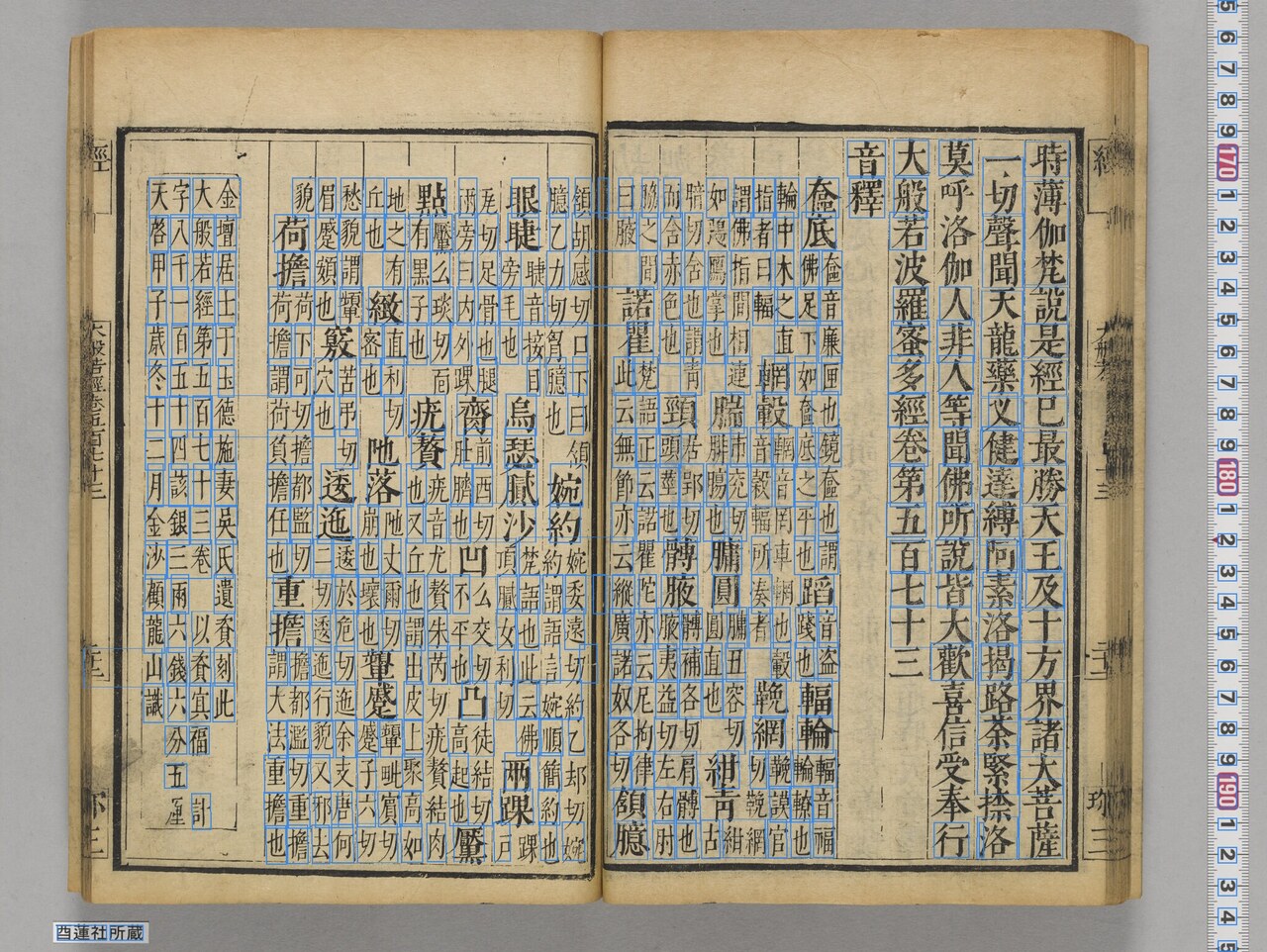 canvas 64: Vision API word-level rectangles. Each character is detected individually