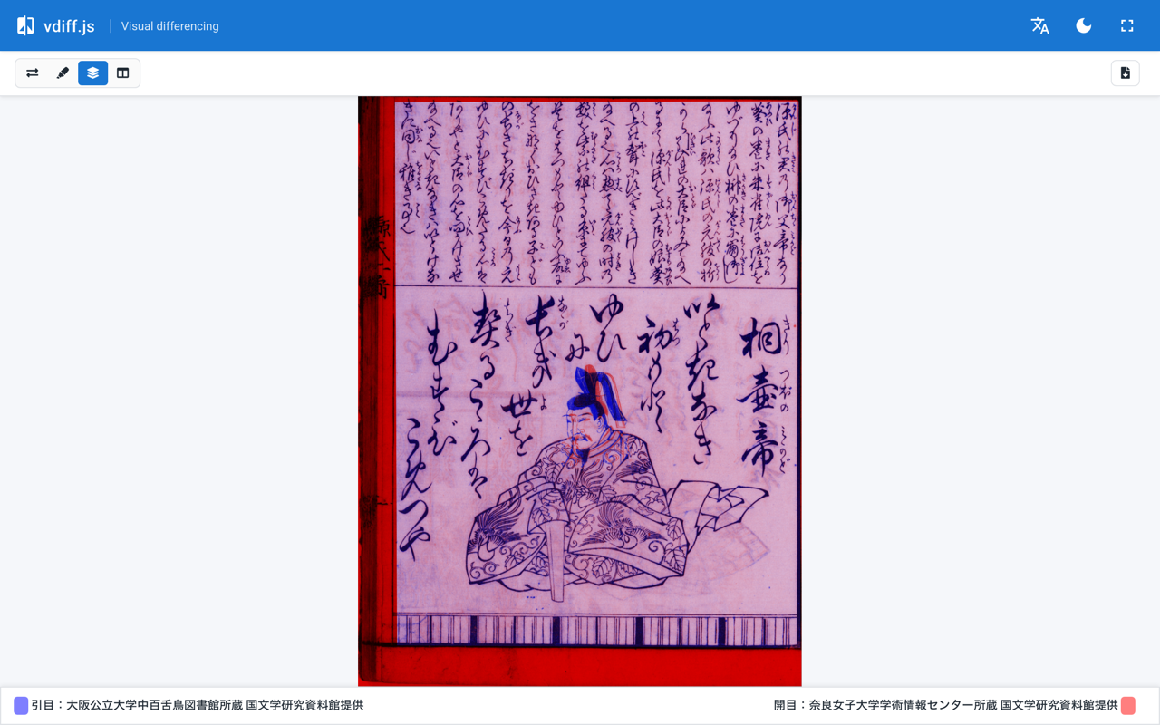 赤青モード（赤と青のチャンネル分離で重ね）