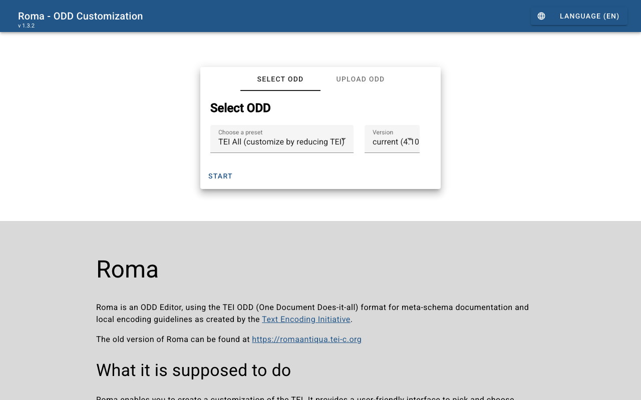 Roma - TEIカスタマイズツール