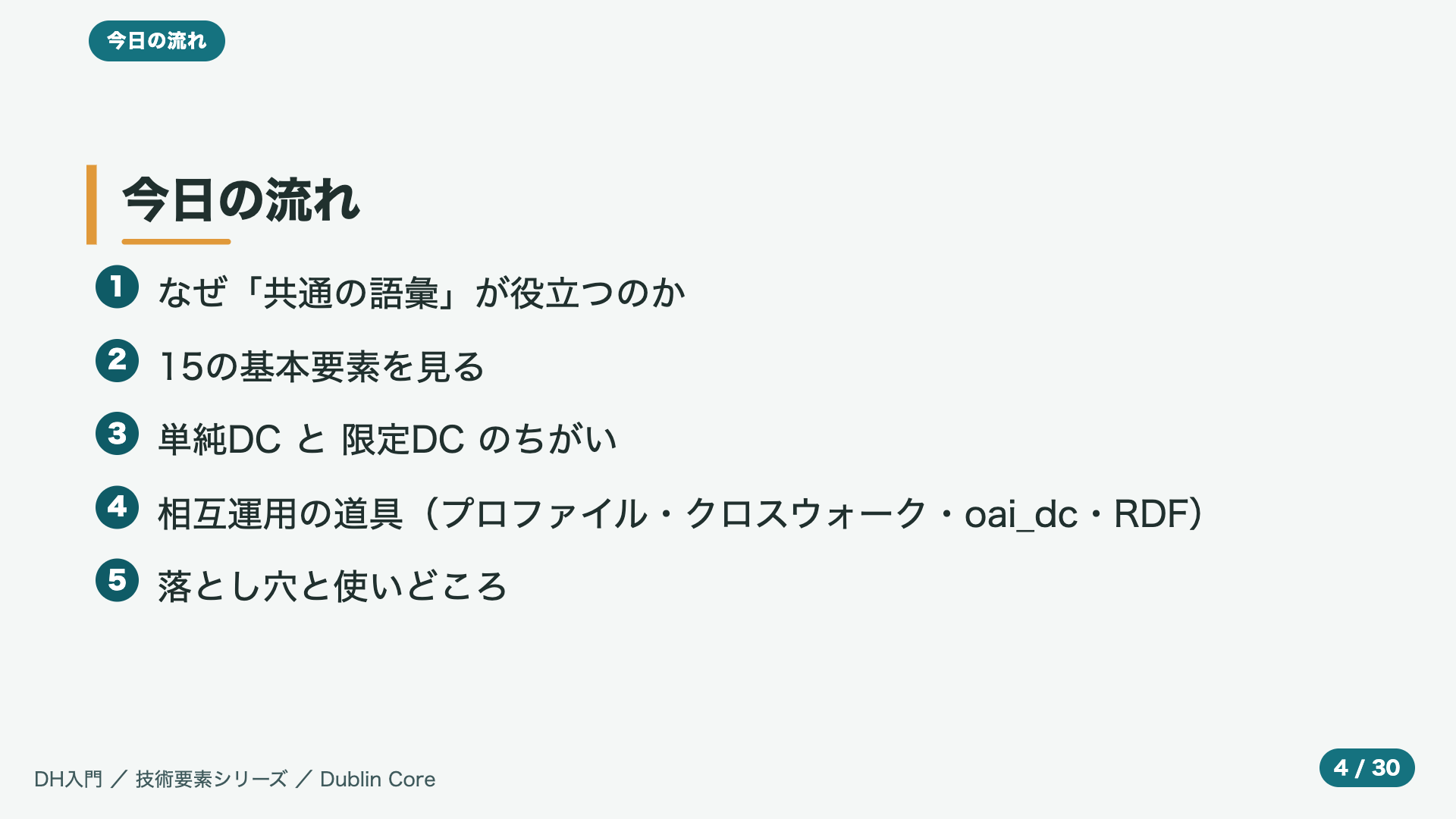 今日の流れ